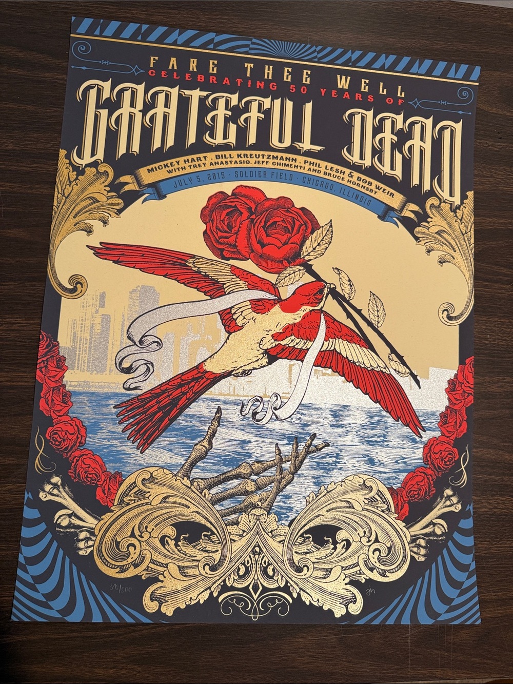 Grateful Dead Fare Thee Well Poster - soldier Field, July 5, 2015